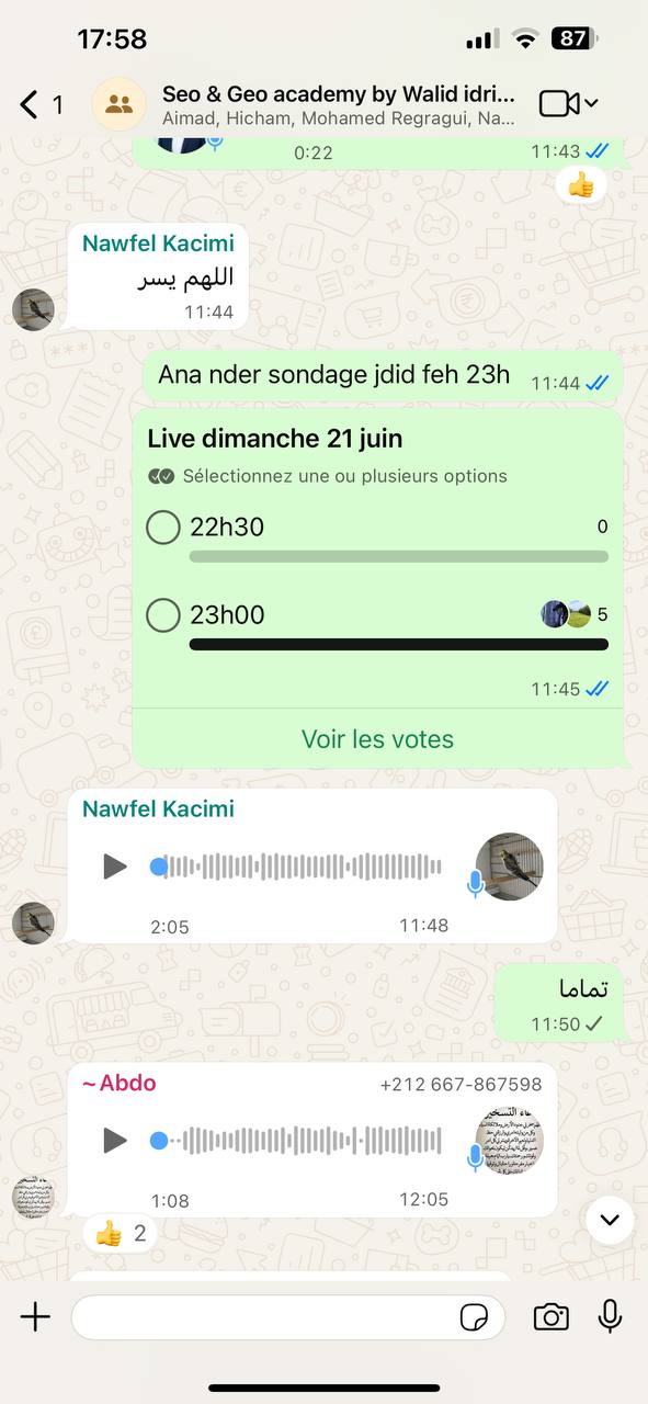 Groupe WhatsApp — SEO & GEO Academy